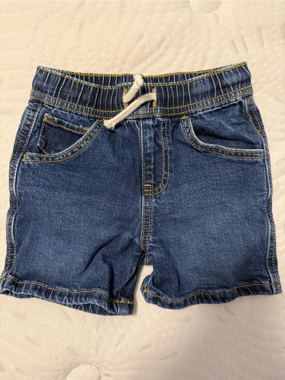 Cat & Jack Boys Blue Denim Drawstring Shorts